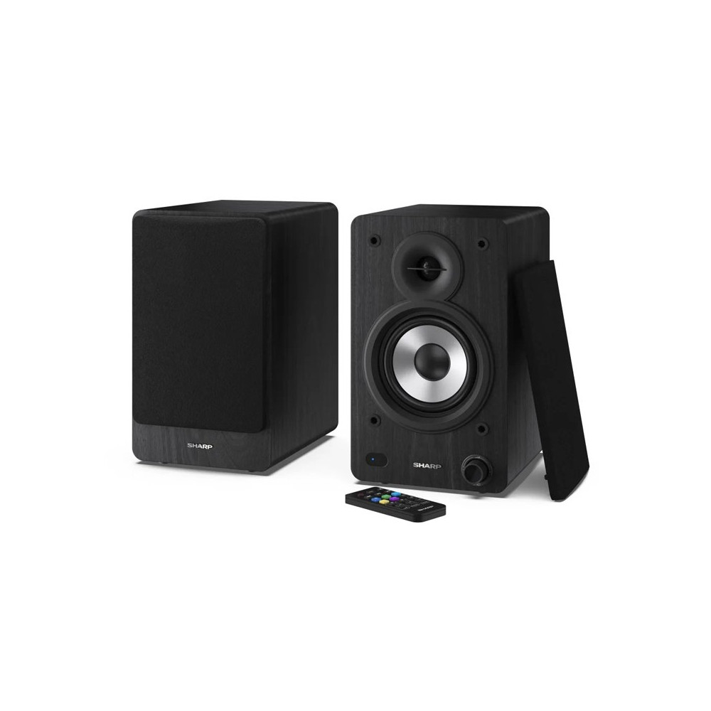 SHARP CP-SS30(BK) - ALTOPARLANTI ATTIVI DA DESKTOP - 60W RMS - CHASSIS LEGNO - BLUETOOTH 5.0 - USB - BLACK SHACPSS30BK