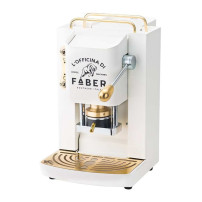 FABER PRO DELUXE BIANCO - MACCHINA PER CAFFE'' - PRESSACIALDA IN OTTONE - ELETTROVALVOLA E TERMOSTATO 95 - TELAIO IN ACCIAIO FAB