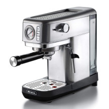 ARIETE METAL CON MANOMETRO (1381/10) - MACCHINA PER CAFFE'' ESPRESSO - POLVERE E CIALDE - 1 O 2 TAZZE -  CAPPUCCINATORE - PRESSI