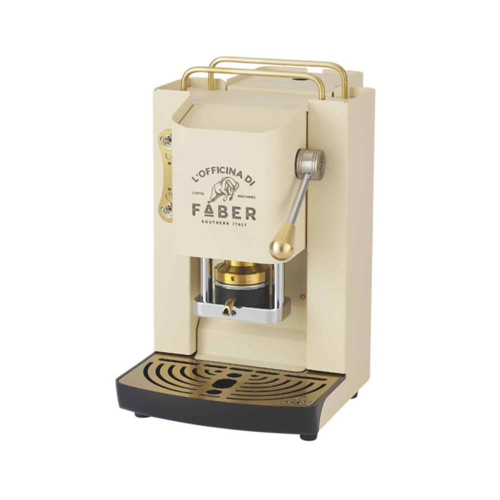FABER PRO DELUXE SABBIA IVORY - MACCHINA PER CAFFE'' - PRESSACIALDA IN OTTONE - ELETTROVALVOLA E TERMOSTATO 95 - TELAIO IN ACCIA