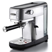 ARIETE METAL (1380/10) - MACCHINA PER CAFFE'''' ESPRESSO - POLVERE E CIALDE -  CAPPUCCINATORE - PRESSIONE 15 BAR - 1300W ARI1380