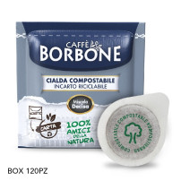 CIALDE ESE 44MM CAFFE'' BORBONE MISCELA DECISA (NERA) - BOX 120PZ CFBCIA-N