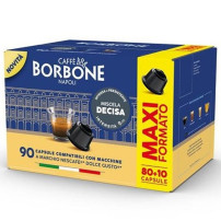 CAFFE'' BORBONE MISCELA DECISA (NERA) - BOX 90 CAPSULE COMPATIBILI NESCAFE'' DOLCE GUSTO CFBDGBREDDECISA80+1N