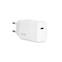VULTECH CC-167PDCUGWH - CARICATORE ADATTATORE UNIVERSALE 1 PORTA TYPE-C PD67 QC 3.0 GAN 67W PPS BIANCO DIMENSIONI COMPATTE VULCC