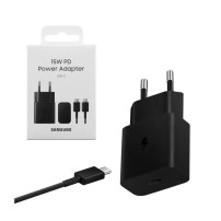 SAMSUNG FAST EP-T2510XBEGEU - ALIMENTATORE 25W USB-C BLACK + CAVO 1M SAMEPT2510XBEGEU