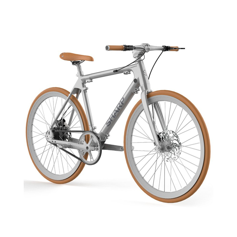 SHARP MILANO (BK-RS08E-S) CITY E-BIKE (ARGENTO METALLIZZATO) - BICICLETTA ELETTRICA - RUOTE 28"" KENDA - MOTORE 250W 36V - BATTE