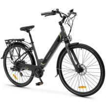 ARGENTO OMEGA (AR-BI-220013) CITY E-BIKE (BLACK) - BICICLETTA ELETTRICA - RUOTE 28"" - MOTORE BAFANG 250W 36V - BATTERIA  36V 10