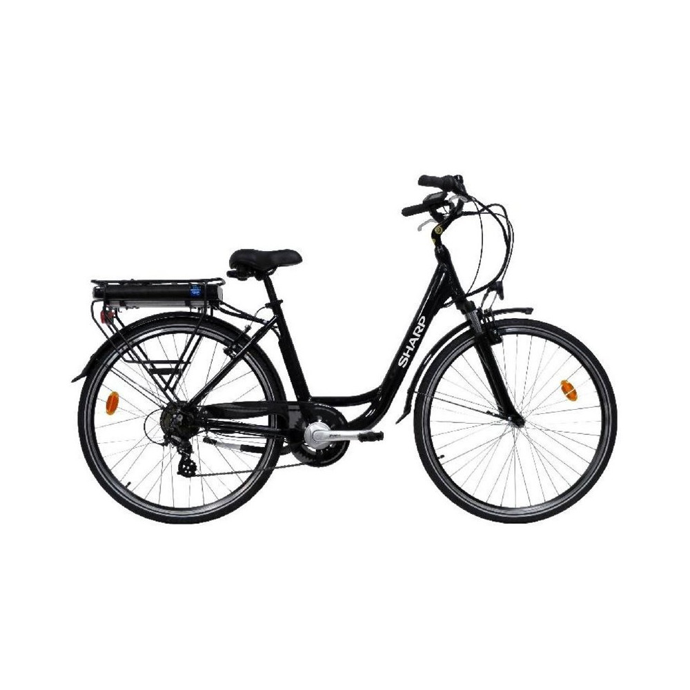 SHARP (BK-CD03E-B) CITY E-BIKE (NERA) - BICICLETTA ELETTRICA - RUOTE 26""X1.75"" - MOTORE 250W 36V - BATTERIA 36V 10AH CERTIFICA