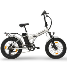 SHARP BK-FM03-ES - BICICLETTA ELETTRICA PIEGHEVOLE FAT E-BIKE (SILVER) - RUOTE 20""X4"" - MOTORE 250W - BATTERIA 48V 13AH - TELA