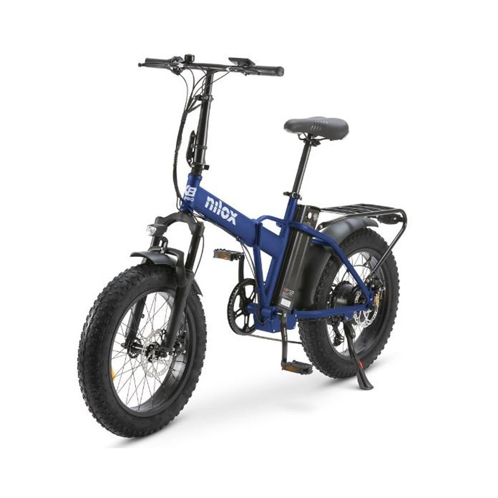 NILOX X8 PRO (BLUE) - FAT BIKE - TELAIO PIEGHEVOLE - RUOTE 20 x 4 - MOTORE 250W - FRENI DISCO - BATTERIA ESTRAIBILE 36V 13AH - A