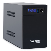 VULTECH UPS1000VA-LFP - GRUPPO DI CONTINUITÀ LINE INTERACTIVE CON SCHERMO LED E BATTERIA LITIO FERRO FOSFATO - 2 PRESE - 1 USB V