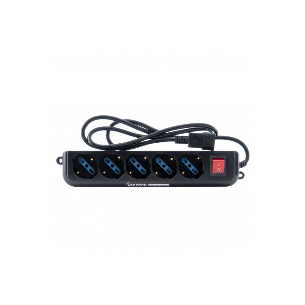 VULTECH MU-UPS01 - MULTIPRESA PER UPS 5 INGRESSI CON TASTO ON/OFF VULMU-UPS01