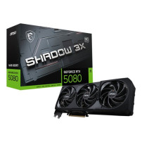 MSI VGA GEFORCE RTX 5080, RTX 5080 16G SHADOW 3X OC, HDMI/DP3, TRIPLE FAN, OC, ATX, BULK EDITION