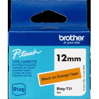 Brother Btag-T31 Nastro Nero su arancione