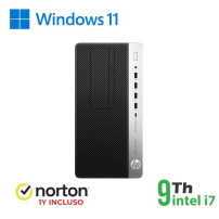RINOVO PC HP REFURBISHED 600-800 G3 TOWER I7-9X00 DDR4 16GB SSD 512GB W11 NO DVD GRADE A 1Y + NORTON