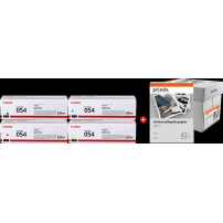 Canon 054 MCVP nero / ciano / magenta / giallo Value Pack (+ Prindo Universal Papier 2500 Blatt)