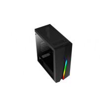 Aerocool Bolt Mid-Tower RGB PC Gaming Case, ATX, Full Acrylic Side Panel, RGB LED Strip Included, 13 Lighting Modes, 1 x 120mm B