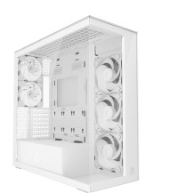 ARCTIC Xtender White (Clear Glass) - Case per PC, Vetro Panoramico Temperato, Supporto per Radiatore 2 x 420 mm, Torre Midi, E-A