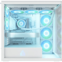 ARCTIC Xtender White (Clear Glass) - Case per PC, Vetro Panoramico Temperato, Supporto per Radiatore 2 x 420 mm, Torre Midi, E-A