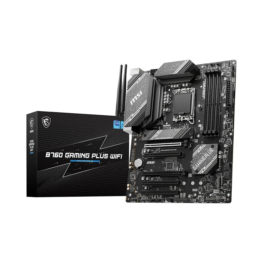 MSI B760 GAMING PLUS WIFI DDR4 - Scheda madre ATX, supporta processori Intel Core 14a, 13a e 12a gen (LGA 1700), DDR4 fino a 533