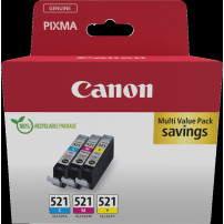 Canon CLI-521 Multipack ciano / magenta / giallo (2934B015)