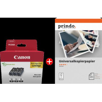 Canon PGI-35BK 3er MCVP nero / Bianco Value Pack (+ Prindo Universal Papier 500 Blatt)