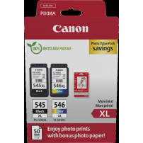 Canon PG-545XL + CL-546XL nero / differenti colori Value Pack (+ 10x15 cm Fotopapier 50 Blatt)