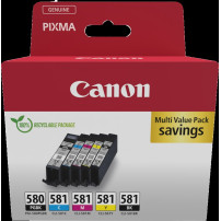 Canon PGI-580+CLI-581 Multipack nero / nero / ciano / magenta / giallo (2078C007)