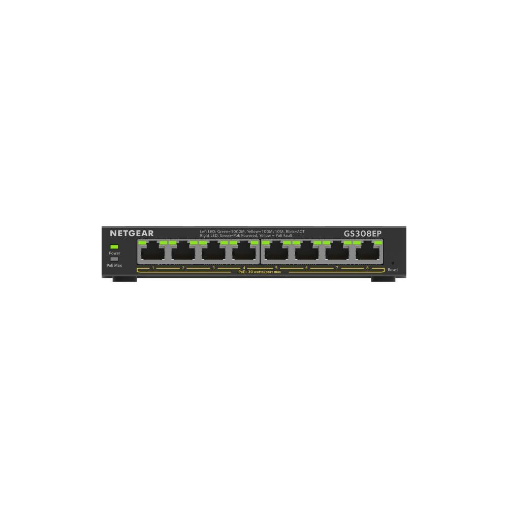 NETGEAR Plus Switch 8-port 10/100/1000 GS308EP-100PES