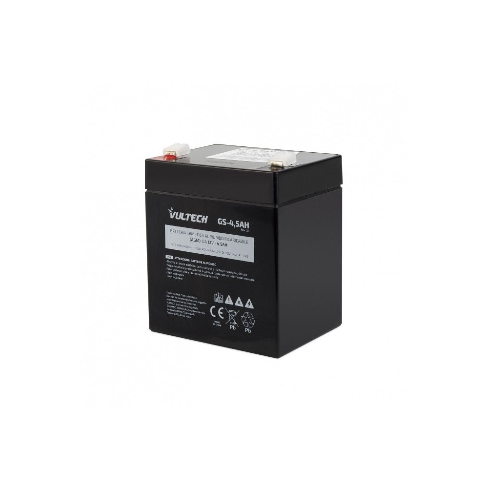VULTECH BATTERIA ERMETICA AL PIOMBO PER UPS 12V 4,5A