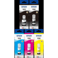 Epson 105/106 Multipack nero / Nero (Foto) / ciano / magenta / giallo (T00Q/R MCVP)
