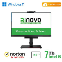 RINOVO LENOVO LCDPC TINY IN ONE THINKCENTRE REFURBISHED M710Q TIO 22" I5-7X00 16GB 256SSD W11P CLOUD
