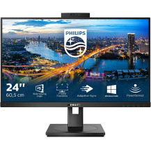 PHILIPS MONITOR 23,8 LED IPS 16:9 FHD 4MS 250 CDM VGA/DVI/DP/HDMI WEBCAM PIVOT MULTIMEDIALE