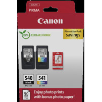 Canon PG-540+CL-541 nero / differenti colori / Bianco Value Pack (+ 10x15 cm Fotopapier 50 Blatt)