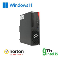RINOVO FUJITSU PC ESPRIMO D588 SFF REFURBISHED I5-9X00 DDR4 8GB SSD 256GB W11P NO DVD 1Y+ NORTON