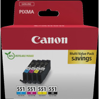 Canon CLI-551 Multipack nero / ciano / magenta / giallo (6509B015)