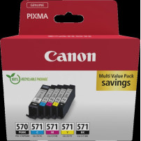 Canon PGI-570+CLI-571 Multipack nero / nero / ciano / magenta / giallo (0372C006)