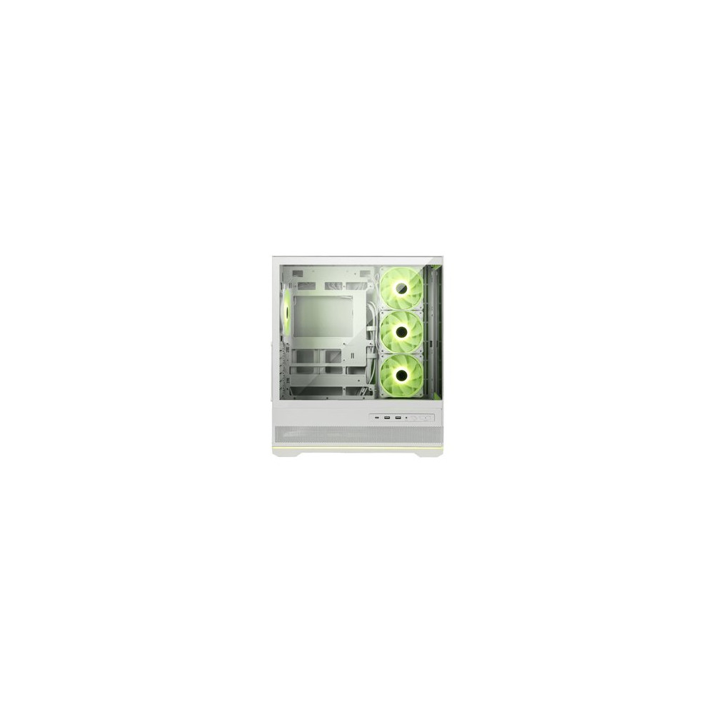 MSI CASE BIANCO, 2 USB, 1 TYPE-C, 3X120MM ARGB REVERSE BLADE FAN, 1X120MM ARGB FAN, ARGB+PWM CONTROL