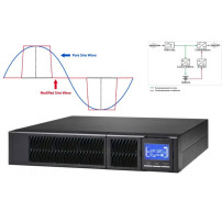 UPS 3 KVA TOWER/RACK ONLINE SERIES 9*IEC+RS232+EPO LCD CSB ADJ