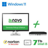 RINOVO HP ULTRA MINI PC DM REFURBISHED 600-800 G3 I5-7X00T RN65534311 16GB 512SSD W11P NORTON + MONI