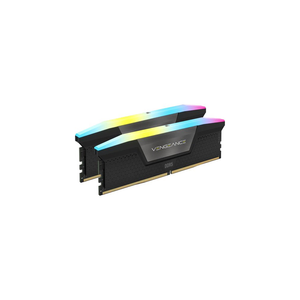 CORSAIR RAM VENGEANCE RGB DDR5 32GB 2 x 16GB DDR5 6400 CL36-48-48-104 1.35V INTEL XMP - BLACK