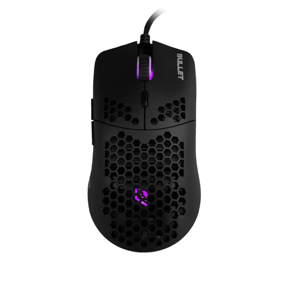 NOUA MOUSE GAMING BULLET 6D FPS PIXART 3360 12000 DPI RGB WHIT SKIN