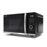 SHARP YC-QG254AE-B - FORNO A MICROONDE 25L - FLATBED - 1000W - CONTROLLO DIGITALE - 11 LIVELLI DI POTENZA - BLACK/SILVER SHAYCQG