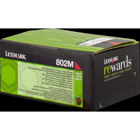 Lexmark 802M magenta toner (80C20M0)