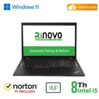 NB LENOVO RINOVO REFURBISHED ThinkPad L580 RN82522312 15.6" i5-8x00U 8GB SSD NEW 256GB W11P CLOUD 20GB + NORTON RN82522312 LENOV