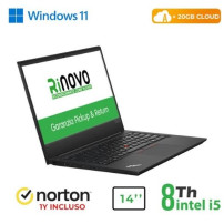 NB LENOVO RINOVO REFURBISHED ThinkPad E490 RN82532315 14" i5-8x00 16GB SSD NEW 256GB W11P CLOUD 20 + NORTON RN82532315 LENOVO RE