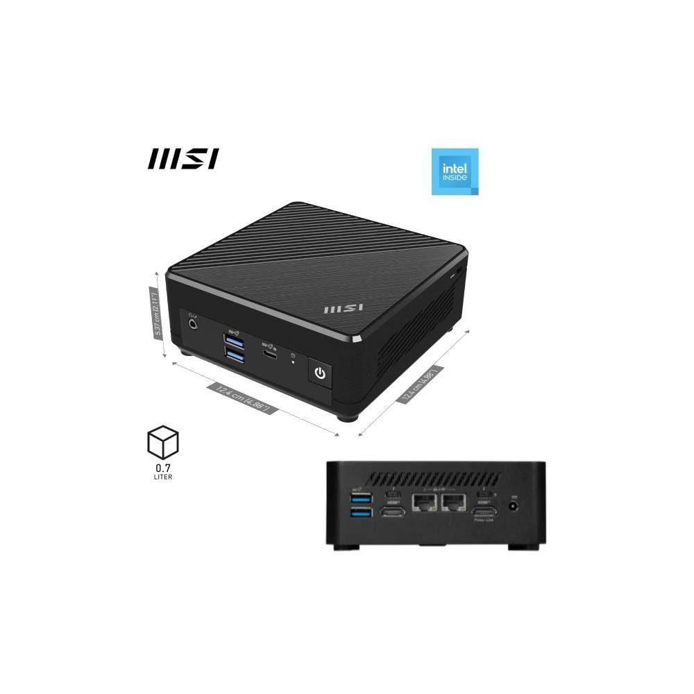PC MSI CUBI NUC CELERON NO HDD/RAM CEL N150 SSD M.2 DDR5 WIFI VESA