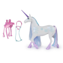 Unicorn Academy , Unicorno Glacier, 2 Accessori da Equitazione, Alto 27,9 cm, Compatibile con la Bambola di Layla, Bambole e Uni