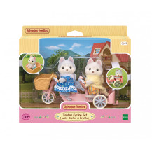 Sylvanian Families Tandem con sorella e fratello Husky