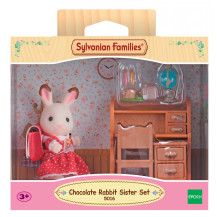 Sylvanian Families Sorella Coniglio Cioccolato e scrivania